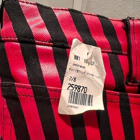 TRIPP NYC black and red stripped jeans. NWT Size 7 - Picture 5 of 6
